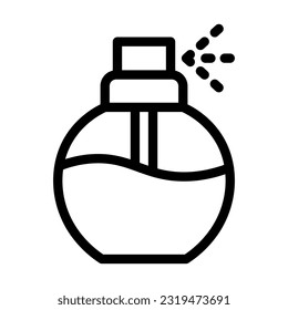Icono De Línea Espesa Del Vector Perfume Para Uso Personal Y Comercial.

