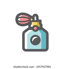 Perfume vintage bottle Vector icon Cartoon illustration