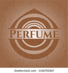 Perfume vintage wood emblem