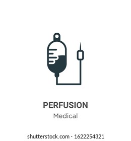 Perfusion glyph icon vector on white background. Flat vector perfusion icon symbol sign from modern medical collection for mobile concept and web apps design.