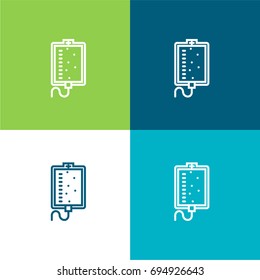 Perfusion green and blue material color minimal icon or logo design