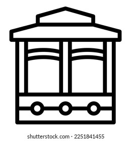 Pergola furniture icon outline vector. Pavilion house. Patio architecture
