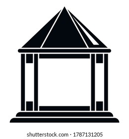 Pergola gazebo icon. Simple illustration of pergola gazebo vector icon for web design isolated on white background
