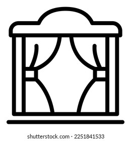 Pergola house icon outline vector. Garden gazebo. Pavilion wood