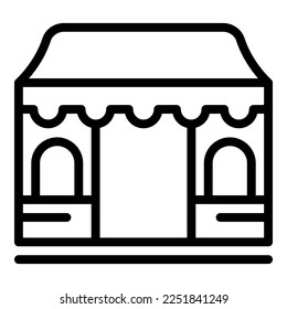Pergola icon outline vector. House pavilion. Garden park