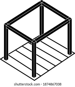 Pergola Icon , Vector Illustration