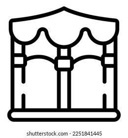Pergola landscape icon outline vector. Gazebo pavilion. Park outdoor