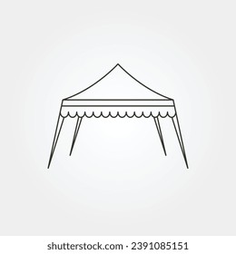 pergola line art icon vector minimalist design