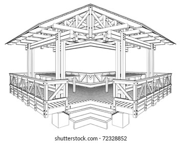 Pergola Vector 03