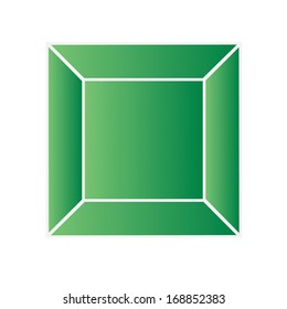 Peridot or chysolite gemstone isolated on white background