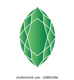 Peridot or chysolite gemstone isolated on white background