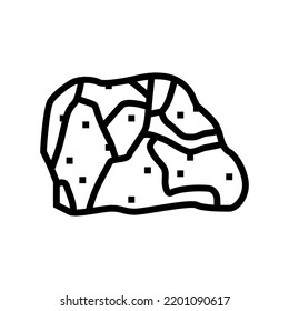 peridot stone rock line icon vector. peridot stone rock sign. isolated contour symbol black illustration