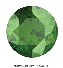 Peridot white background .Vector illustration.