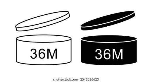 Period After Opening 36M icon vector design illustration isolated white background