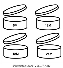 Period after opening icon vector illustration symbol