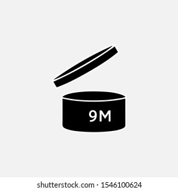 Period After Opening Symbol. Vector illustration, flat design.