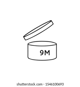 Period After Opening Symbol. Vector illustration, flat design.