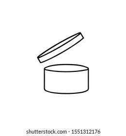 Period After Opening Symbol. Vector illustration, flat design.
