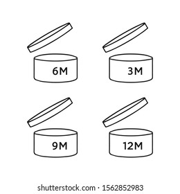 Period After Opening Symbol. Vector illustration, flat design.