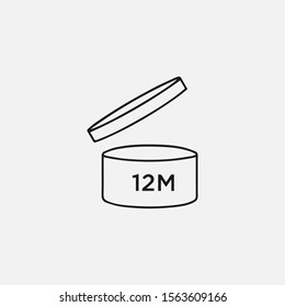 Period After Opening Symbol. Vector illustration, flat design.