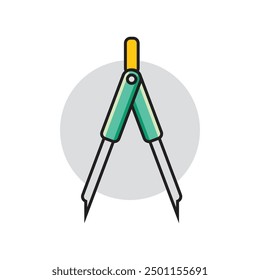 Period Divider Tool vector or icon Green color for element design