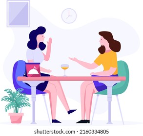 A period of downtime, lunch break vector in flat style 

