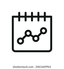 Period statistics isolated icon, exchange rate archive vector icon with editable stroke