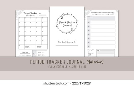 Period Tracker Journal Kdp Interior Template 