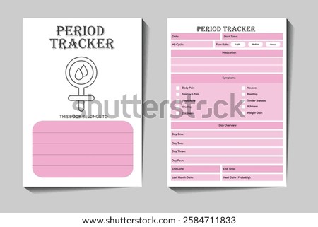 Period Tracker Journal Template Design