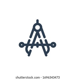 esquema de icono de herramientas de trabajo de período