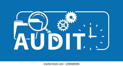 Periodic audit vector illustration design. for system security and public accountability. for stickers, posters, flyers, social media displays and others