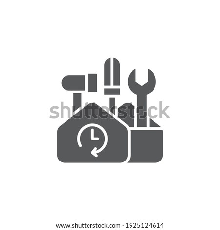 Periodic maintenance icon, color, line, outline vector sign, linear style pictogram isolated on white. Symbol, logo illustration