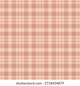 Textil de cuadros a cuadros periódicos, fondo de textura de tartán rectángulo. Patrón de Vector sin costuras de tela de funda nórdica en paleta de colores claros y rojos.