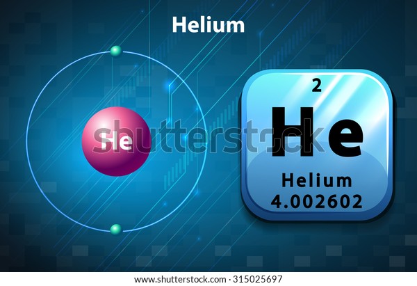 Periodic Symbol Diagram Helium Illustration Stock Vector (Royalty Free ...