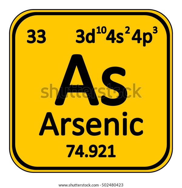 Periodic Table Element Arsenic Icon On Stock Vector (Royalty Free ...