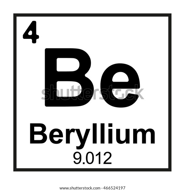 Periodic Table Element Beryllium Stock Vector (royalty Free) 466524197 