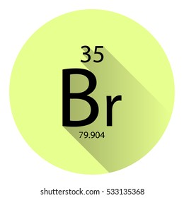 Periodic Table Element Bromine Basic Properties Stock Vector (Royalty ...