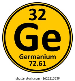 Periodic table element germanium icon on white background. Vector illustration.