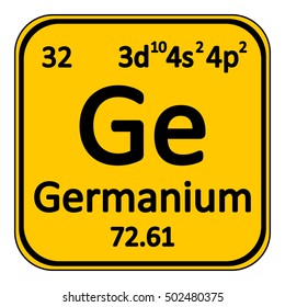Periodic table element germanium icon on white background. Vector illustration.