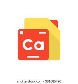 periodic table element logo. concept of compounds, creative application, universe study, unique formula, proton, nature. flat style trend modern logotype design vector illustration on white background