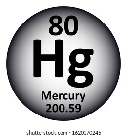 Periodic Table Element Mercury Icon On Stock Vector (Royalty Free ...