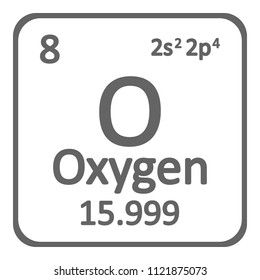 Periodic Table Element Oxygen Icon On Stock Vector (Royalty Free ...