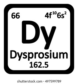 Periodic table element terbium icon on white background. Vector illustration.