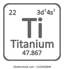 Periodic Table Element Titanium Icon On Stock Vector (Royalty Free ...