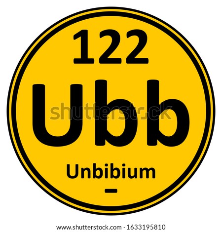 Periodic table element unbinilium icon. Vector illustration.
