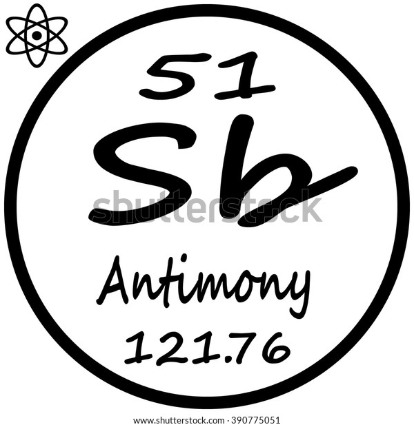 Periodic Table Elements Antimony Stock Vector Royalty Free 390775051 3412