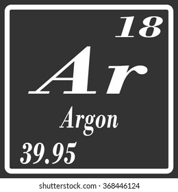 Periodic Table Elements Argon Stock Vector (Royalty Free) 368446124 ...