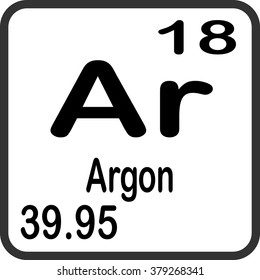 Periodic Table Elements Argon Stock Vector (Royalty Free) 379268341 ...