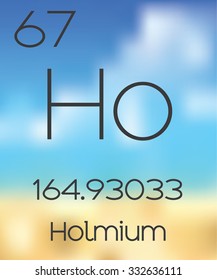 The Periodic Table of the Elements Holmium