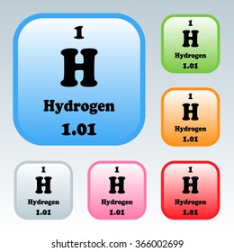 Periodic Table Elements Hydrogen Stock Vector (Royalty Free) 366002699 ...